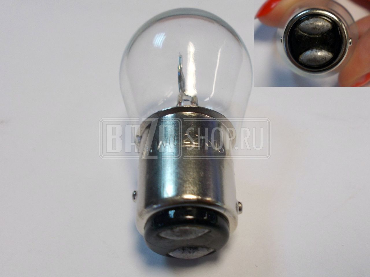 Лампа P21/5W 21W+5W 12V двухконтактная 